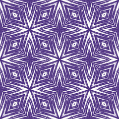 Geometric seamless pattern. Purple symmetrical