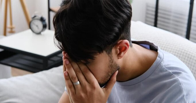 Heartbroken man suffering with depression