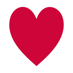 A heart, a symbol of love and Valentine's Day. A flat red icon is isolated on a white background. Vector illustration.