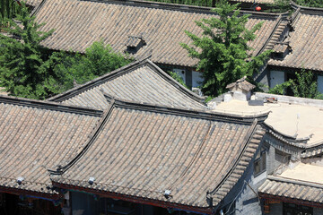 Naklejka premium Chinese traditional residential architecture, landscape, North China