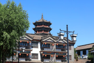 Chinese traditional residential architecture, landscape, North China