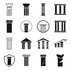 pillar Ball icons  symbol vector elements for infographic web
