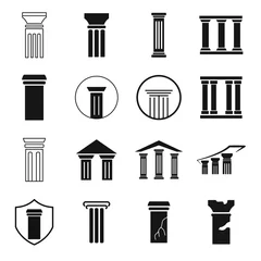 Fotobehang pillar Ball icons  symbol vector elements for infographic web © CHELSEA91