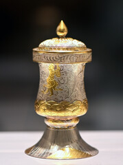 Beautifully crafted gold vessels in ancient China