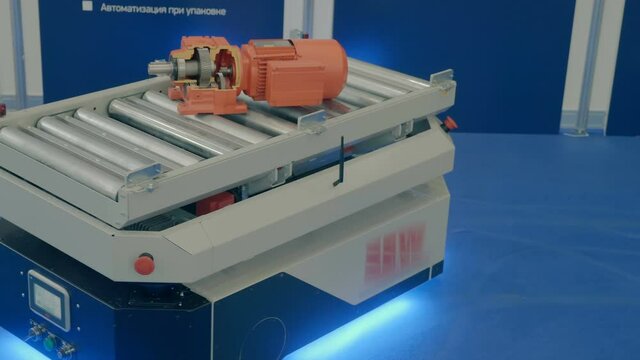 AGV - Automated Guided Vehicle is an industrial vehicle that can be preprogrammed to transport goods in manufacturing, warehouse and between them