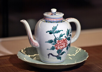 An ancient Chinese ceramic teapot