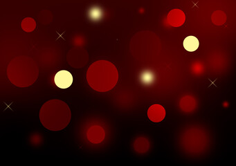 Christmas lights or blurred city lights background in mostly red 