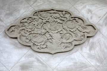 Chinese traditional brick carving architectural landscape, Beijing