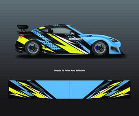 Car Wrap Background Racing Design Vector
