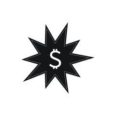 Fototapeta premium Dollar money explosion icon design isolated on white background