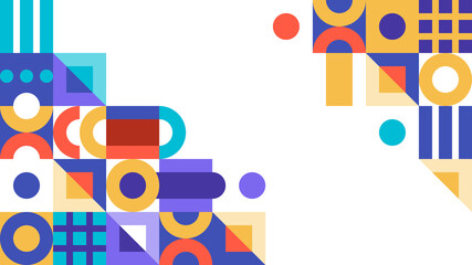 Creative geometric background with colorful shape