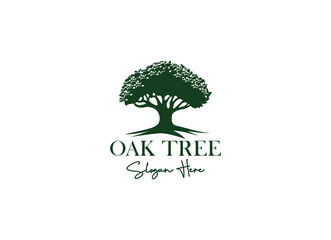 Oak Tree Vector Logo Illustration. Tree Logo