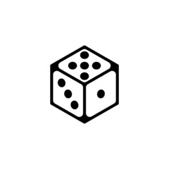 Dice icon design template vector isolated