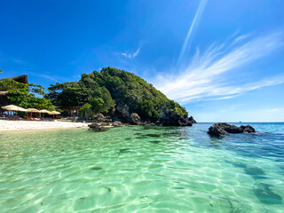 Aerial view of Koh Khai Nok in Phuket, Thailand