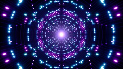 Glittering Neon Dot Lights Art Background