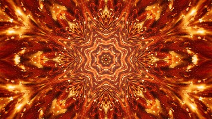 Psychedelic Burning Fire kaleidoscope Mandala Pattern Art Background