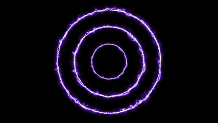 Naklejka premium Purple Electrical Light Concentric Circles