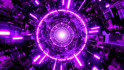 Shining Purple Mechanical Tunnel Effect