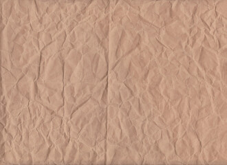 Crumpled brown paper of texture background.