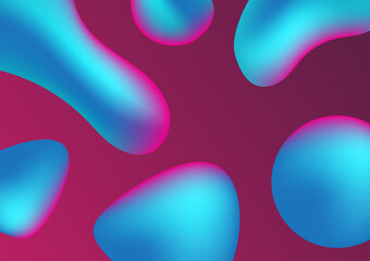 Trendy Fluid Gradients. Bright 3d Composition. Eps10 Vector Illustration. Abstract Background with Glow Effect for Cover, Brochure, Business Design. Abstract Colorful Background with Liquid Shapes.