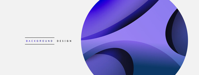 Creative geometric wallpaper. Minimal abstract background. Circle and wave composition vector illustration for wallpaper banner background or landing page