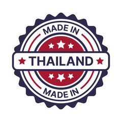 Thai product symbol. Made in Thailand seal stamp isolated on white background.