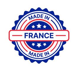 Made In France stamp icon symbol design. National product