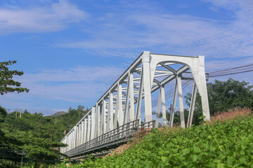 View of Nha Trang iron bridge on a sunny day - one of the famous places to check-in in Nha Trang City