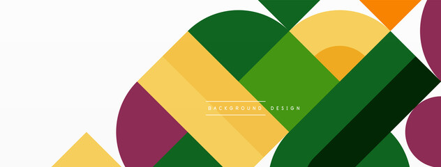 Beautiful abstract background. Circles, triangle shapes, and squares. Minimal geometric template for wallpaper, banner, background or landing