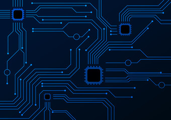 Circuit technology background with hi-tech digital