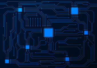 Circuit technology background with hi-tech digital