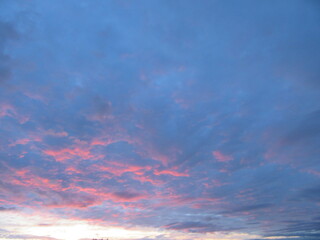 sunset sky with clouds