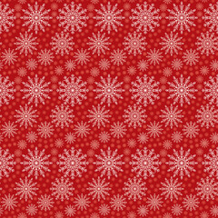 Naklejka na ściany i meble Christmas seamless pattern with snowflakes. New Year's holiday texture. 