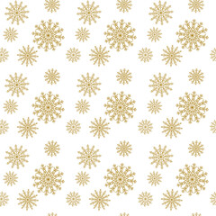 Seamless background with snowflakes. Winter illustration for New Year or Christmas.