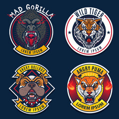 animal esport badge set collection