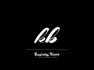 Fototapeta na wymiar Signature KB Logo, Kb k&b logo handwriting beauty salon fashion modern and luxury letter icon design