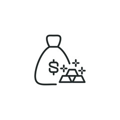 simple vector icon gold editable. isolated on white background. 