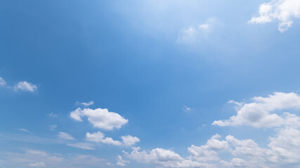  Panoramic view of clear blue sky and clouds, clouds with background.