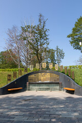 Installation on the Alley of Heroes of the Russian Fleet in the Park Island of Forts in Kronstadt, St. Petersburg
