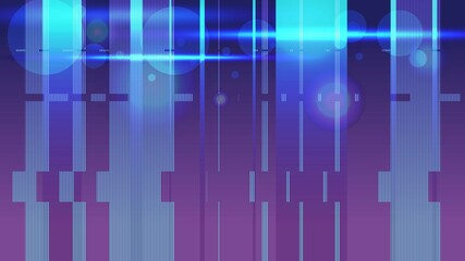 Abstract Glitched broken neon screen lines with soft bokeh lights