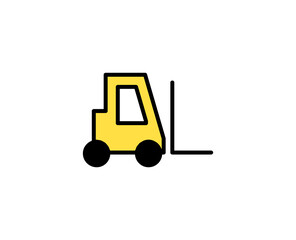 Forklift line icon. Vector symbol in trendy flat style on white background. Commerce sing for design.