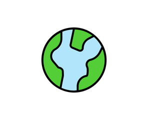 Earth premium line icon. Simple high quality pictogram. Modern outline style icons. Stroke vector illustration on a white background. 