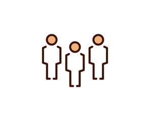 Team line icon. Vector symbol in trendy flat style on white background. Office sing for design.