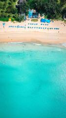 Aerial view of Kata and Kata Noi beach in Phuket province, in Thailand