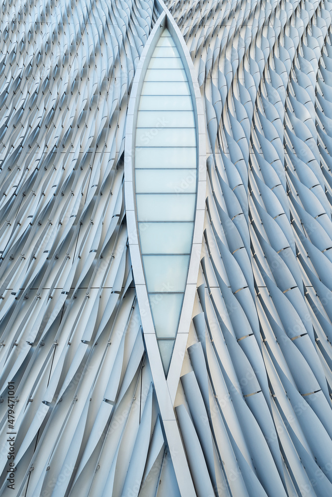 Aufkleber Exterior of modern architecture. Building abstract background  pattern