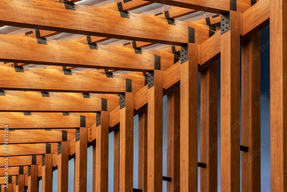 Aufkleber interior of modern architecture. building abstract background