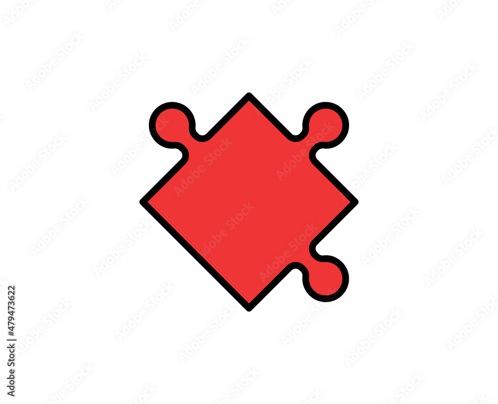 Poster puzzle line icon. high quality outline symbol for web design or mobile app. thin line sign for desig