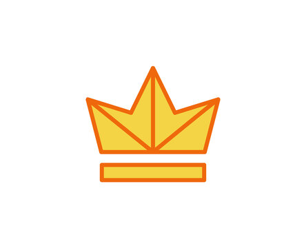 Crown flat icon. Thin line signs for design logo, visit card, etc. Single high-quality outline symbol for web design or mobile app. Marketing outline pictogram.