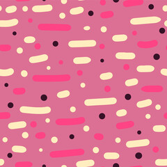 Dotted background. Doodle seamless simple pattern. Hand drawn casual polka dot texture. Vector illustration