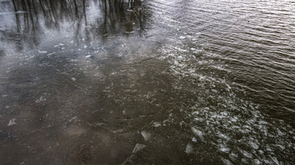 water flowing into the water